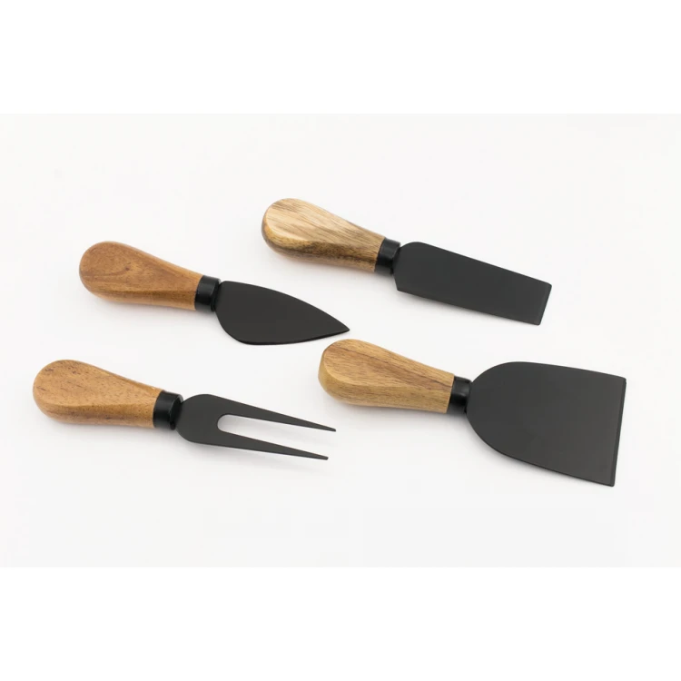 Modernes Käsemesser-Set mit individueller Gravur - Geschenk - KCH008