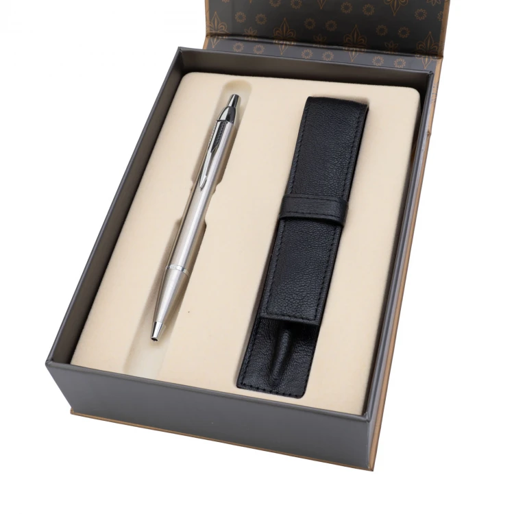 Parker IM Brushed Metal CT Set - Kugelschreiber mit Etui - PAR228