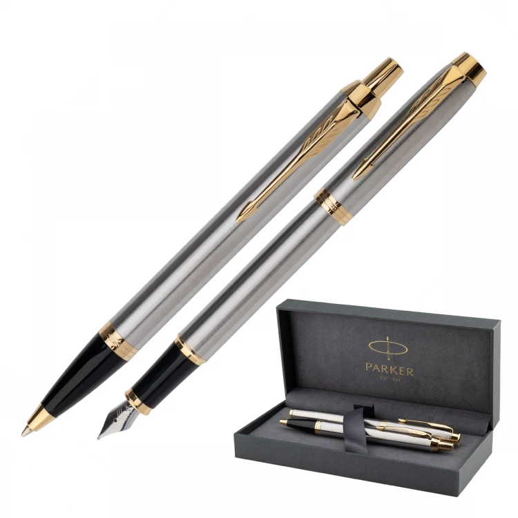 Parker IM Core Brushed GT Set - Füllfederhalter und Kugelschreiber - PAR209-DUO-PRO