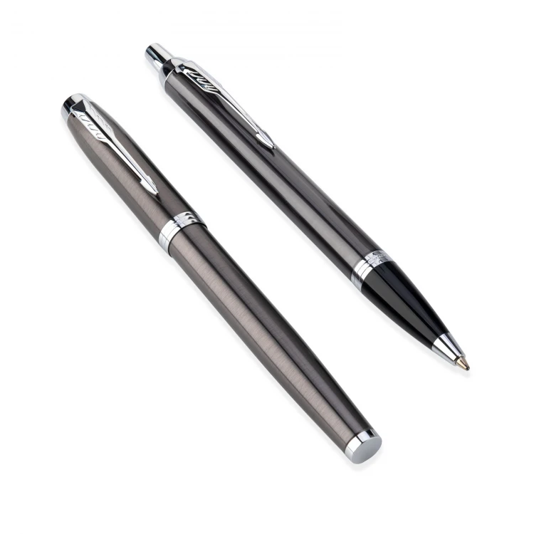 Parker IM Core Dark Espresso CT Füllfederhalter und Kugelschreiber Set mit Etui - PAR195-DUO-PT