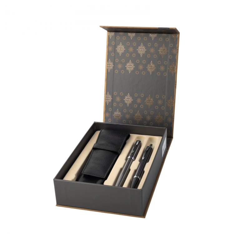 Parker IM Core Dark Espresso CT Füllfederhalter und Kugelschreiber Set mit Etui - PAR195-DUO-PT