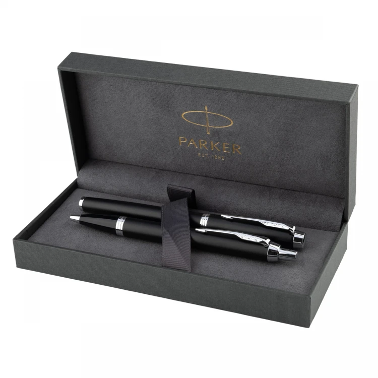 Parker IM Essential Matte Black CT Set - Füllfederhalter und Kugelschreiber - PAR214-DUO-PRO