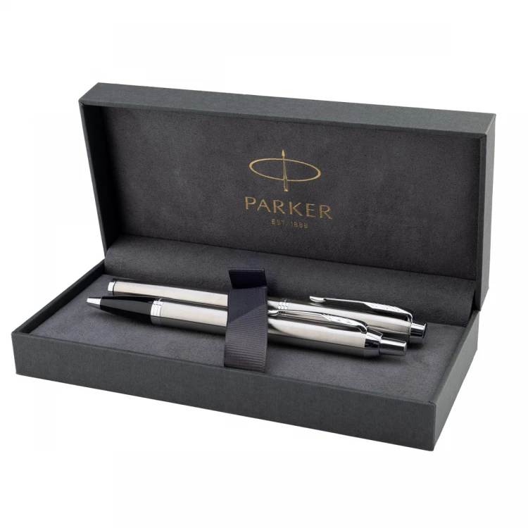 Parker IM Essential Stainless Steel CT Set - Füllfederhalter und Kugelschreiber - PAR213-DUO-PRO