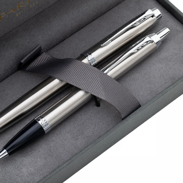 Parker IM Essential Stainless Steel CT Set - Füllfederhalter und Kugelschreiber - PAR213-DUO-PRO
