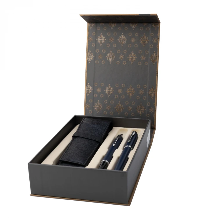 Parker IM Blau CT Füllfederhalter und Kugelschreiber Set mit Etui - PAR133-DUO-PT