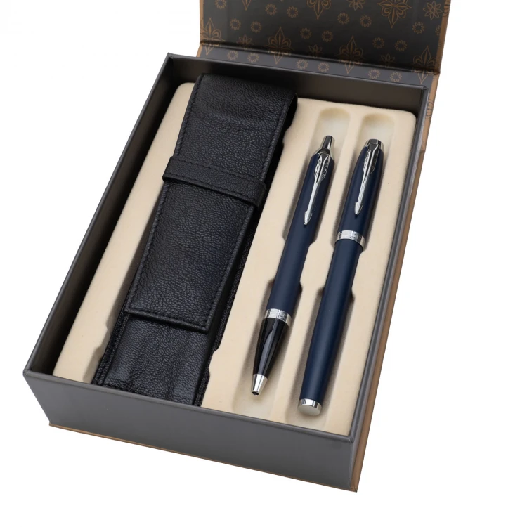 Parker IM Blau CT Füllfederhalter und Kugelschreiber Set mit Etui - PAR133-DUO-PT