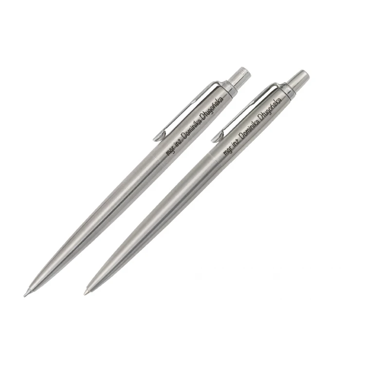 Parker Jotter Core Stahl CT Bleistift und Kugelschreiber Set - PAR179-DUO-CT