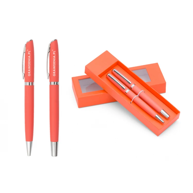 Schreibset mit Gravur - COLORADO - Orange - KP011