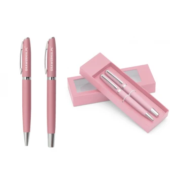Schreibset mit Gravur - COLORADO - rosa - KP012