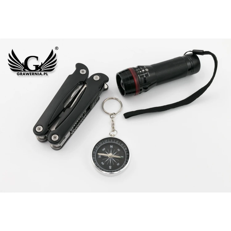 Reiseset Trip - Taschenmesser, Taschenlampe, Kompass - BP97