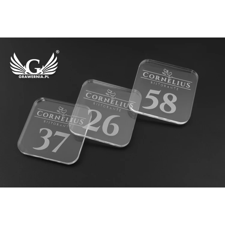 Acryl-Marken Ralph - für Garderoben, Kantinen, Arztpraxen