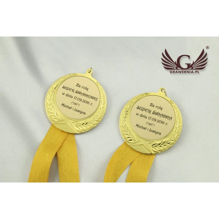 Goldmedaille mit Band - Durchmesser 70mm - MMC1170