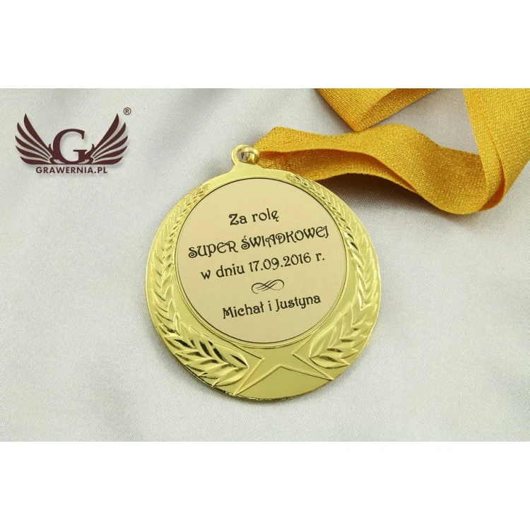 Goldmedaille mit Band - Durchmesser 70mm - MMC1170