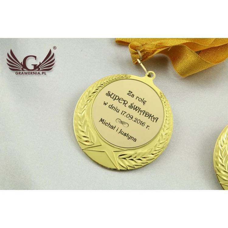 Goldmedaille mit Band - Durchmesser 70mm - MMC1170