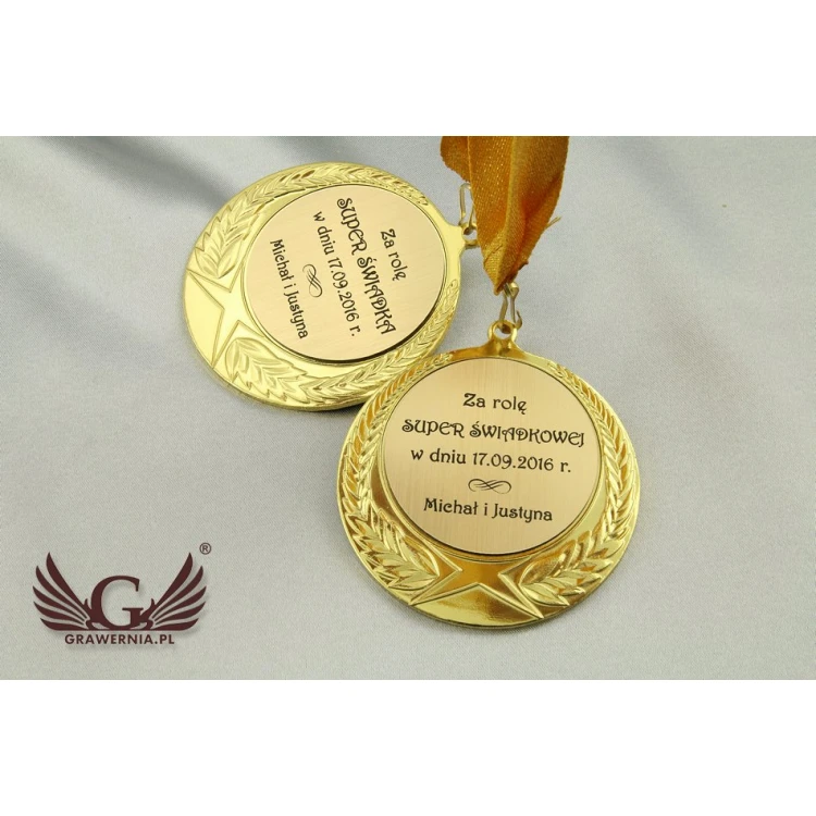 Goldmedaille mit Band - Durchmesser 70mm - MMC1170