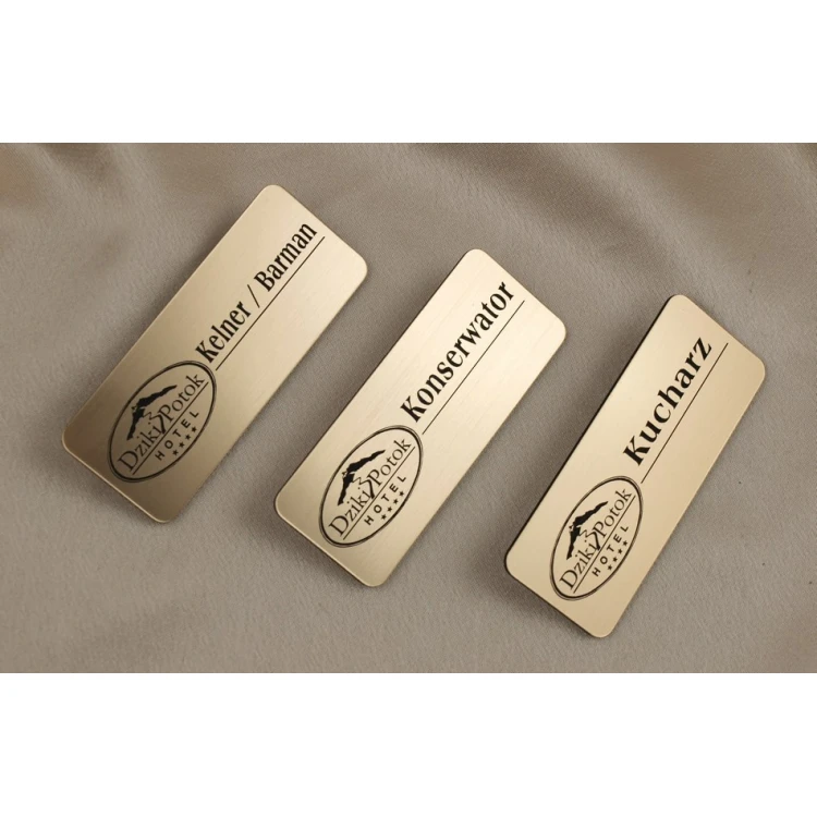 Ausweis für Mitarbeiter Gold 75x30mm - ID006